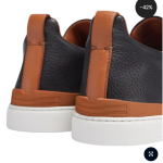 BLACK DEERSKIN TRIPLE STITCH™ SNEAKERS Black