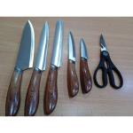7-piece knife and scissors set with stand