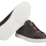 BLACK DEERSKIN TRIPLE STITCH™ SNEAKERS Black