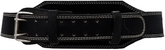 M D Stay Fit Leather weight lifting belt one
