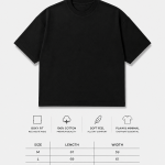 aura dark gray boxy fit Tshirt