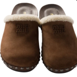 Miu Miu Suede clogs - Cocoa Brown