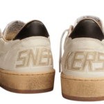 Golden Goose Ball Star with leopard print pony skin star and black heel tab(Women's)