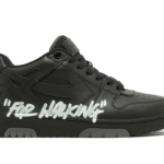 OFF-WHITE Out Of Office OOO For Walking Low Tops – Black White