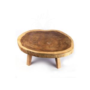 Wood tree trunk coffee table