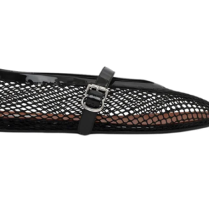 Alaïa Fishnet Ballerina Flats | Black