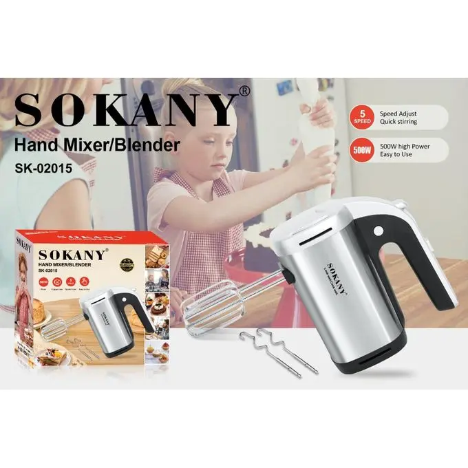 Sokany Stainless Steel Egg Beater SK-02015 500W