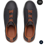 BLACK DEERSKIN TRIPLE STITCH™ SNEAKERS Black