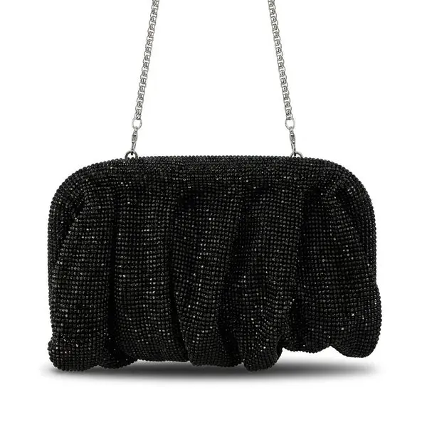 Ruched Golden Shimmer Evening Bag VS-56