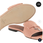 Loropiana Summer Charms Sandal Suede Goatskin Precious Rose
