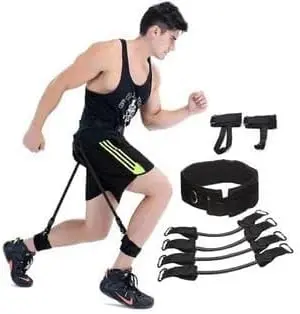 M D Stay Fit MD Vertical High Jump Trainer to Improve Leg Strength to Achieve Squat Motion with Jumping | Home Gym Training Set