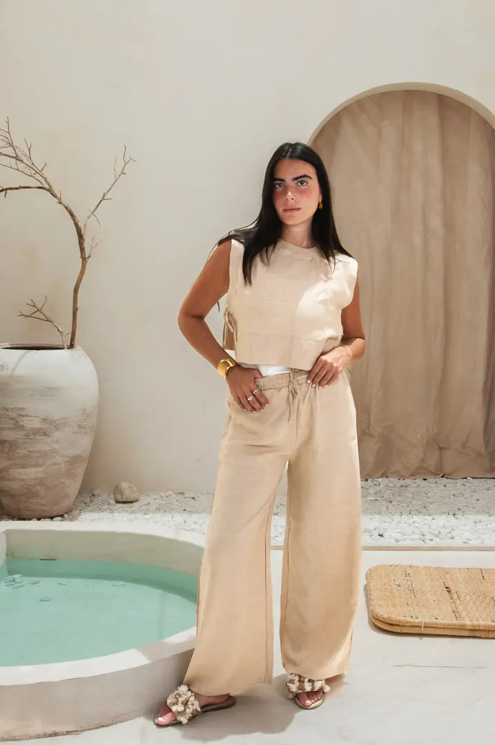 Off white linen Set