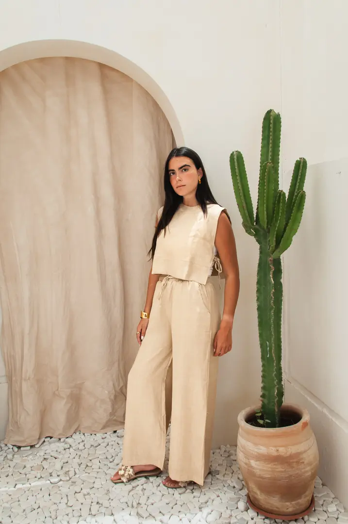 Off white linen Set