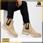 👟 سيفتي جلد طبيعي أستك حديدة أمامية للحماية كود 24 رمادي