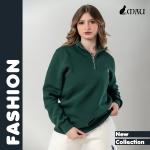 Half-zip-sweatshirt مش مجرد هودي… ده راحة طول اليوم. قطن 100% ميلتون كومباكت تقيل وثابت، ضد الوبرة والانكماش. ✔ ضمان سنة ✔ معاينة قبل الاستلام ✔ دفع عند الاستلام أو فيزا