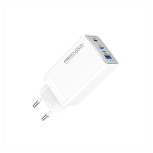 Recci RC123E GaN 65W Fast Charger Dual Type-C + USB-A 22.5W