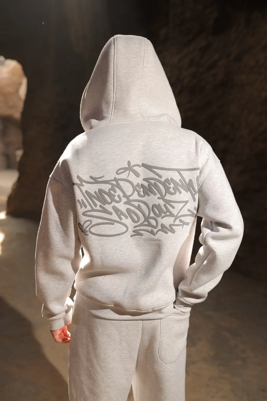 Noise zip up hoodie grey