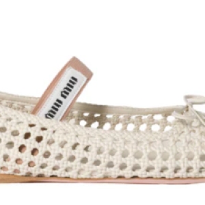 Miu Miu Woven nappa leather ballerinas