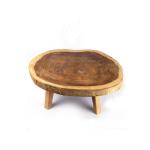 Wood tree trunk coffee table