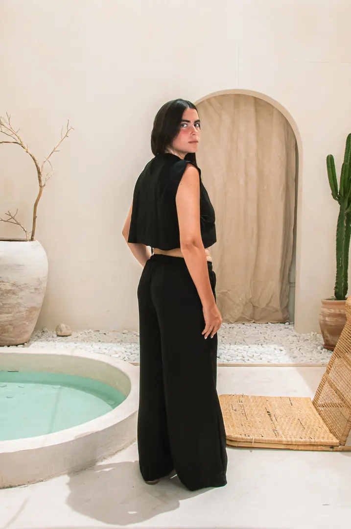 Black linen Set