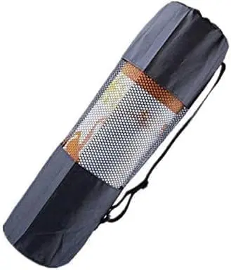M D Stay Fit MD Nylon Mesh Bag Breathable Adjustable Yoga Gym Carry Strap Portable Black