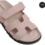 Hermes Chypre Sandal – Pink Suede