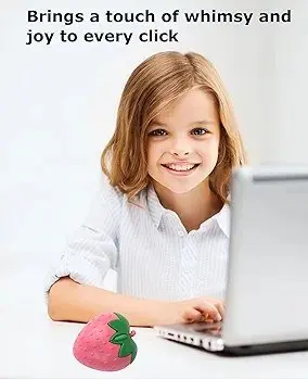 ماوس لاسلكي شكل فراولة