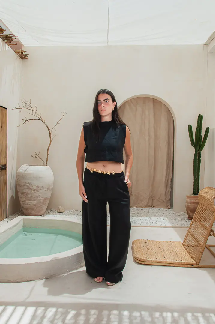 Black linen Set