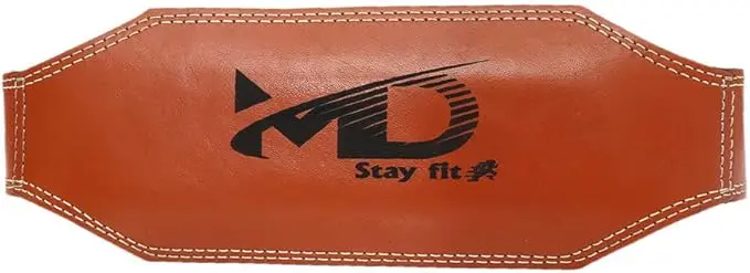 M D Stay Fit Leather weight lifting belt one