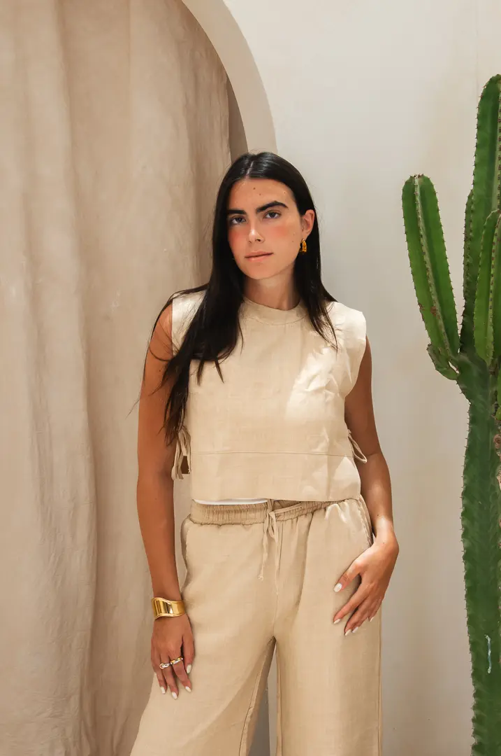 Off white linen Set