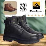 🥾 سيفتي جلد طبيعي نعل رابر حديده امامية كود 27 Leather بني