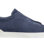 Zegna Grey Mélange Suede Triple Stitch™ Sneakers