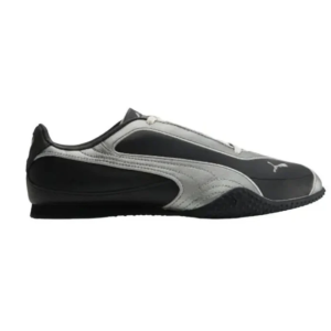 Puma Wmns Bella V2 Leather 'Black Aged Silver' sneaker.