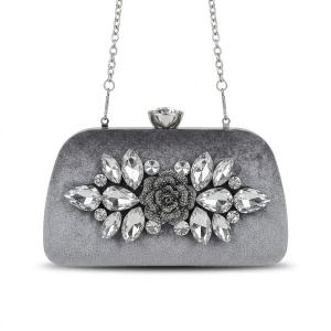 Classic Crystal-Embellished Evening Clutch VS-64