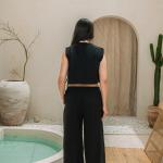 Black linen Set