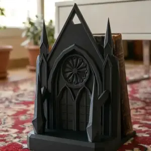 Low Poly Gothic Castle Bookend