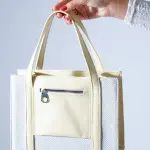 Mini Tote with Front Pocket - BEIGE