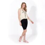 Sleeveless Pajama Set with Printed Top and Fitted Shorts