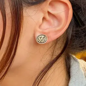 You are my life Arabic silver earring