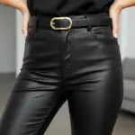 Classic Oval Buckle Leather Belt BT-10