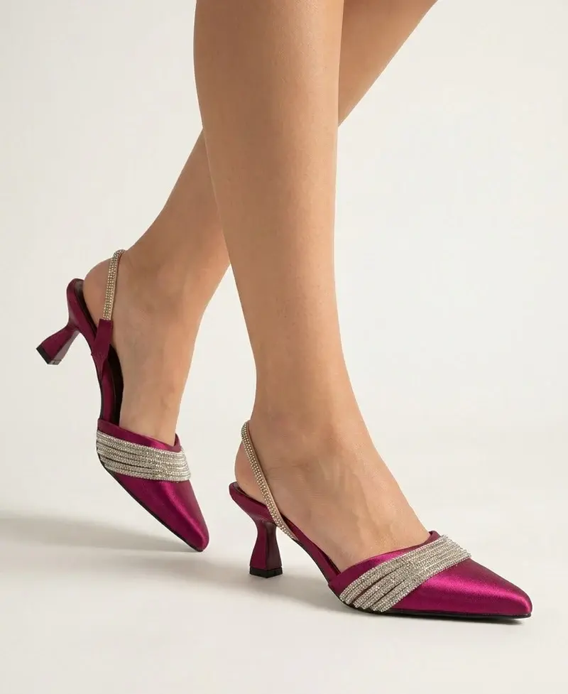Elegant Sparkle Slingbacks Heel C-84