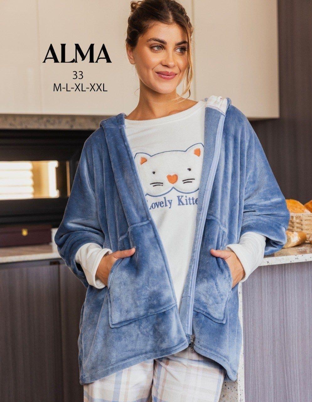 3pcs blue pyjama set