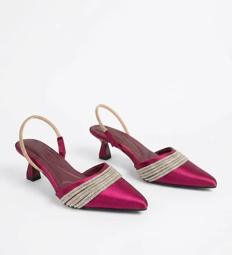 Elegant Sparkle Slingbacks Heel C-84