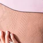 Soft Croco Clutch-Nude Pink