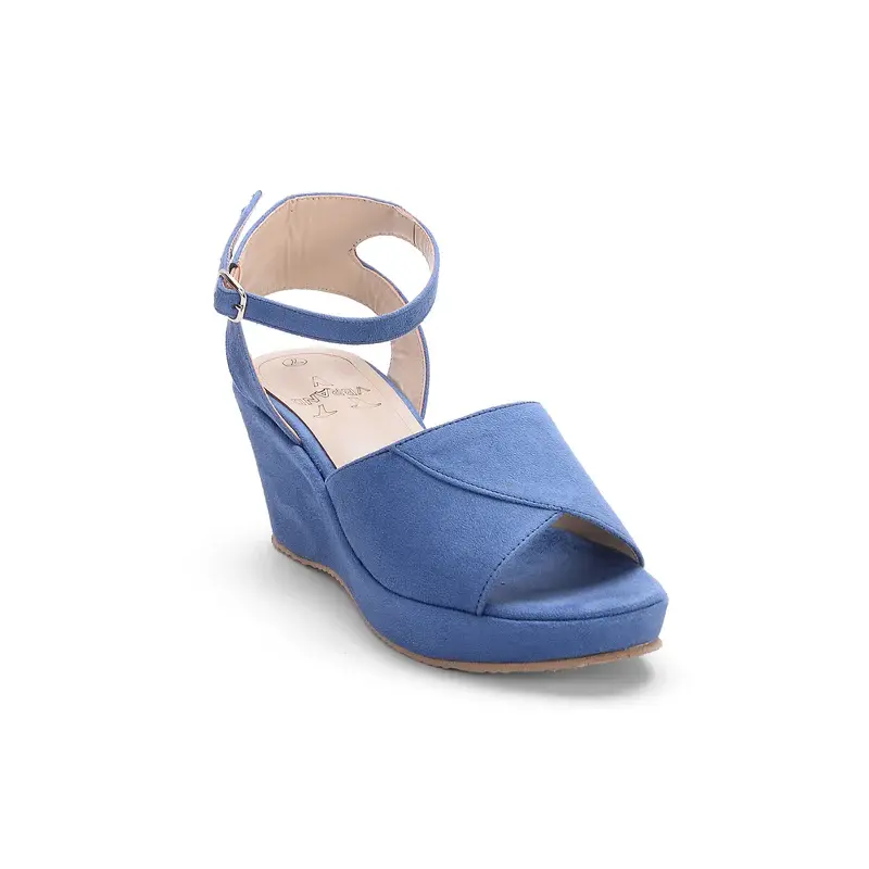 Sandal Wodge Heel With Belt Buckle-W-6