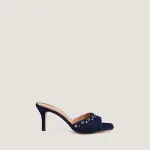 Midnight Stud Denim Heels