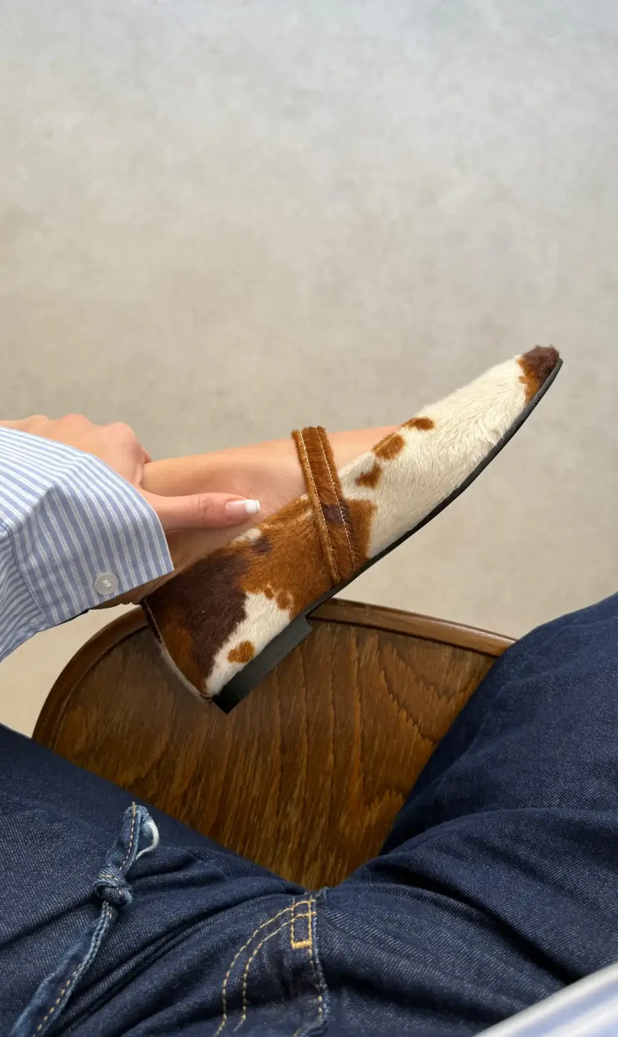 Cow Animal Print Ballet Flats