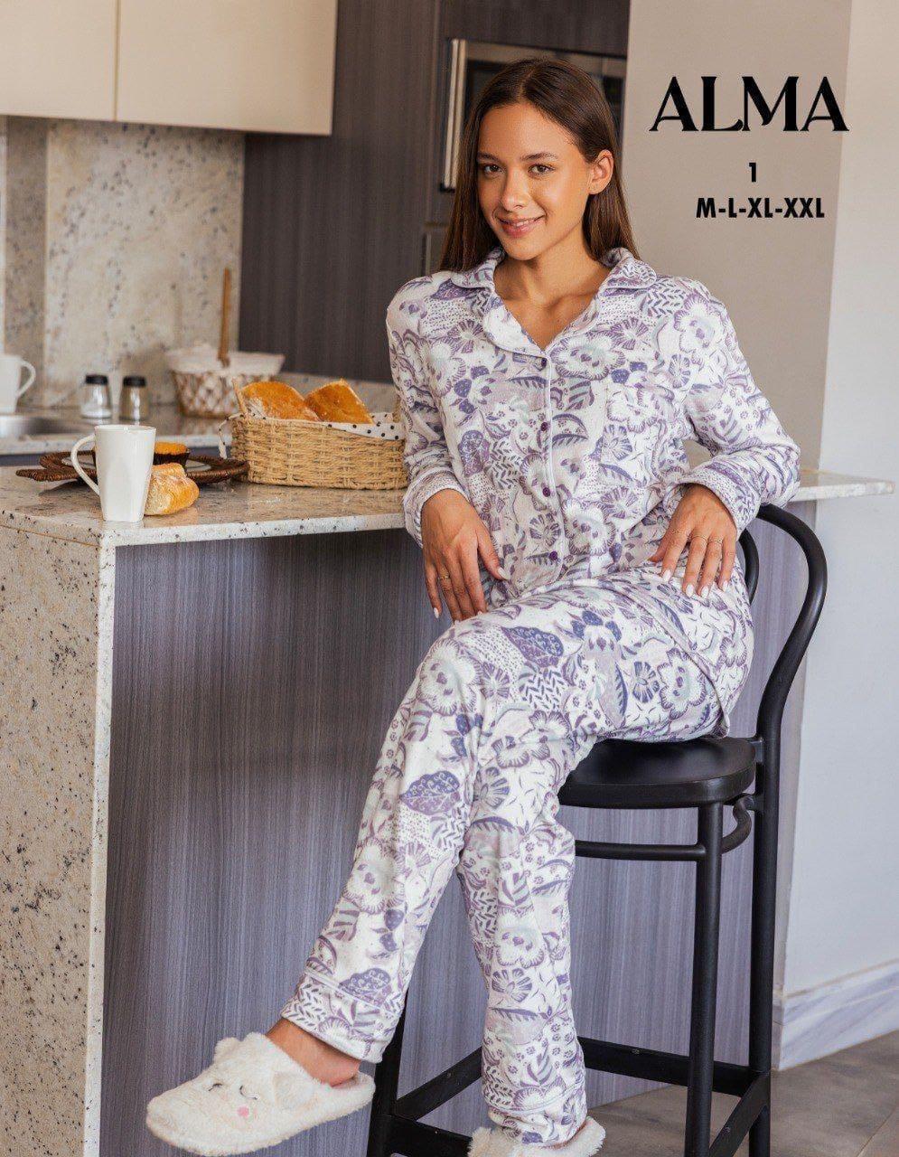 white&purple pyjama set