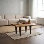 Boho-Style Solid Wood Table with Premium Rustic Design