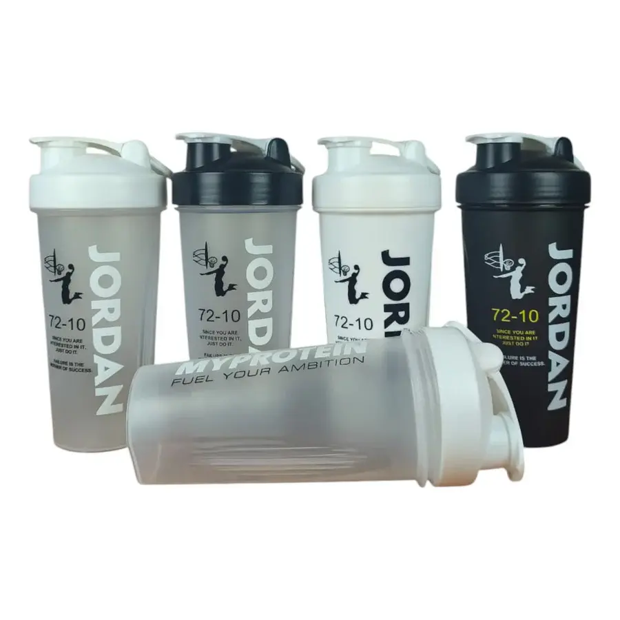 MD STAY FIT Jordan Protein Shaker Bottle with Mixing Ball, Flip-Top Lid, for Gym and Fitness